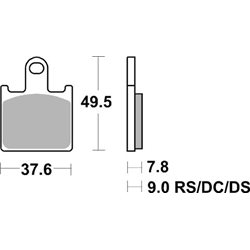 KAWASAKI Z R 750 (2011-2012) DELANTERA PASTILLAS FRENO SBS