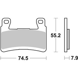 KAWASAKI ZX6R NINJA EDF / FDF ABS 636 (2013-2015) DELANTERA PASTILLAS FRENO SBS