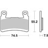 KAWASAKI ZX6R NINJA EDF / FDF ABS 636 (2013-2015) DELANTERA PASTILLAS FRENO SBS