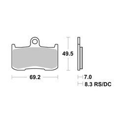 KAWASAKI ZX9R NINJA 900 (2002-2003) DELANTERA PASTILLAS FRENO SBS