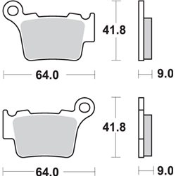 KTM EXC RACING 4T 250 (2004-2006) TRASERA PASTILLAS FRENO SBS