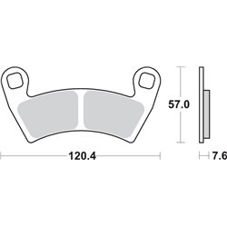 POLARIS RANGER RZR4 XP4 EFI 900 (2012 -  ) TRASERA PASTILLAS FRENO SBS