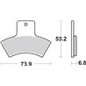 POLARIS TRAIL BOSS 2X4 325 (2000-2002) TRASERA PASTILLAS FRENO SBS