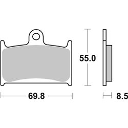 SUZUKI GSX R (1988-1990) 750 (1988-1990) DELANTERA PASTILLAS FRENO SBS