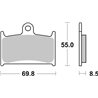 SUZUKI GSX R (1988-1990) 750 (1988-1990) DELANTERA PASTILLAS FRENO SBS