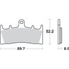 SUZUKI GSX R (1996-1999) 750 (1996-1999) DELANTERA PASTILLAS FRENO SBS