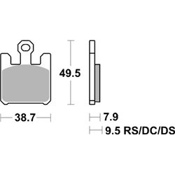 SUZUKI GSX R (2003-2004) 1000 (2003-2003) DELANTERA PASTILLAS FRENO SBS