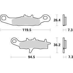 SUZUKI RM 100 (2003 - ) DELANTERA PASTILLAS FRENO SBS