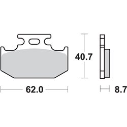 SUZUKI TS R 125 (1989-1996) TRASERA PASTILLAS FRENO SBS