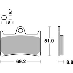 YAMAHA FZ8 S FAZER/ABS 800 (2011-2015) DELANTERA PASTILLAS FRENO SBS