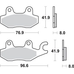 YAMAHA XTZ SUPER TÉNÉRÉ 750 (1989-1995) DELANTERA/DERECHA PASTILLAS FRENO SBS