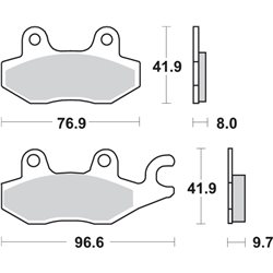 YAMAHA XTZ SUPER TÉNÉRÉ 750 (1989-1995) TRASERA / IZQUIERDA/TRASERA PASTILLAS FRENO SBS