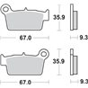 YAMAHA YZ F 450 (2010-2012) Z/A/B-CJ15C-33D / TRASERA PASTILLAS FRENO SBS