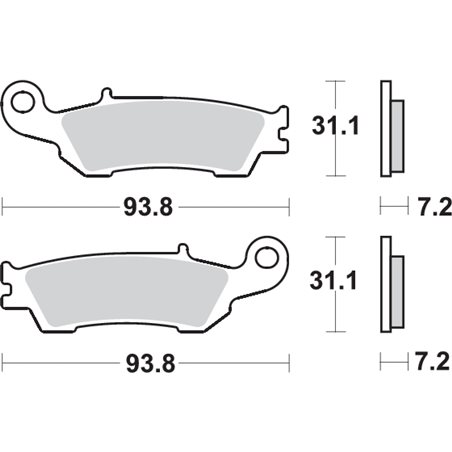YAMAHA YZ F 450 (2015-2015) F-CJ18C-1SL / DELANTERA PASTILLAS FRENO SBS
