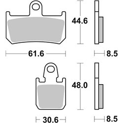 YAMAHA YZF R1 1000 (2009-2011) RN221/222-14B / DELANTERA PASTILLAS FRENO SBS