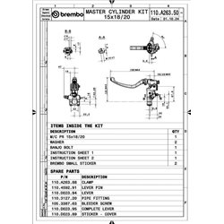 Bomba de embrague BREMBO 16RCS (cuerpo forjado) 16x16-18