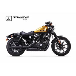 H-D SPORTSTER XL 1200 2014-2016 HC1-3B SLIP ON (LOWER MUFFLER) - IRONHEAD ROUND BLACK