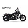 H-D DYNA STREET BOB 2006-2016 HC1-3B SLIP ON (LOWER MUFFLER) - IRONHEAD ROUND BLACK