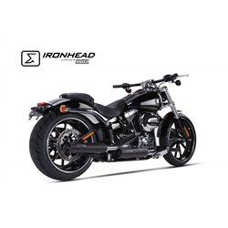 H-D SOFTAIL BREAKOUT 2013-2016 HC1-3B SLIP ON (LOWER MUFFLER) - IRONHEAD ROUND BLACK