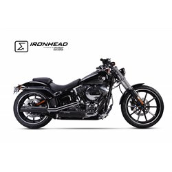 H-D SOFTAIL BREAKOUT 2013-2016 HC1-3B SLIP ON (UPPER MUFFLER) - IRONHEAD ROUND BLACK