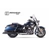 H-D TOURING ROAD KING 2017-2021 HC2-1B SLIP ON (RIGHT MUFFLER) - IRONHEAD ROUND BLACK
