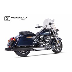 H-D TOURING ROAD KING 2017-2021 HC2-1B SLIP ON (RIGHT MUFFLER) - IRONHEAD ROUND BLACK