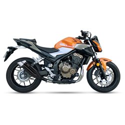 HONDA CB 500 X 19-20 (PC64) L3XB SLIP ON - DUAL HYPERLOW BLACK XL