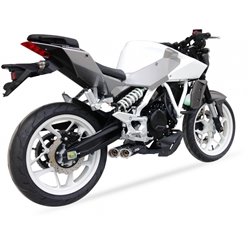 HYOSUNG GD 250 EXIV L3XB SLIP ON - DUAL HYPERLOW BLACK XL