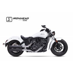 INDIAN SCOUT BOBBER 15-21 HC1-2B SLIP ON (UPPER MUFFLER) - IRONHEAD ROUND BLACK