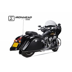INDIAN CHIEFTAIN 15-20 HC2-1B SLIP ON (LEFT MUFFLER) - IRONHEAD ROUND BLACK