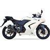 KAWASAKI NINJA 250 R 08-12 (EX250K) L3XB SLIP ON - DUAL HYPERLOW BLACK XL