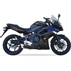 KAWASAKI ER-6 05-11 (EX650A C D - ER650A C D) L3XB SLIP ON - DUAL HYPERLOW BLACK XL