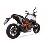 KTM DUKE 690 (KMT690) 12-16 L3XB SLIP ON - DUAL HYPERLOW BLACK XL