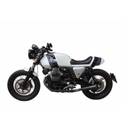 MOTO GUZZI V7 II OVC11SB SLIP ON (LEFT MUFFLER) - IRONHEAD CONICAL BLACK INOX