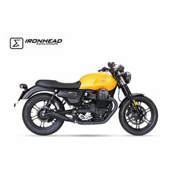MOTO GUZZI V7 III OVC11SB SLIP ON (LEFT MUFFLER) - IRONHEAD CONICAL BLACK INOX