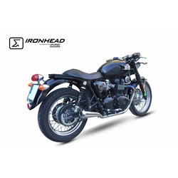 TRIUMPH BONNEVILLE - T100  865 OVC11SS SLIP ON (RIGHT MUFFLER) - IRONHEAD CONICAL MATT INOX