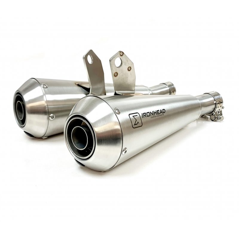 TRIUMPH BONNEVILLE - T120 2016 (DU01) OVC11SS SLIP ON (LEFT MUFFLER) - IRONHEAD CONICAL MATT INOX TRIUMPH BONNEVILLE - T120 2016 (DU01) OVC11SS SLIP ON (LEFT MUFFLER) - IRONHEAD CONICAL MATT INOX