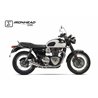 TRIUMPH BONNEVILLE - T120 2016 (DU01) OVC11SS SLIP ON (LEFT MUFFLER) - IRONHEAD CONICAL MATT INOX