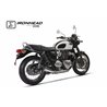 TRIUMPH BONNEVILLE - T120 2016 (DU01) OVC11SS SLIP ON (LEFT MUFFLER) - IRONHEAD CONICAL MATT INOX
