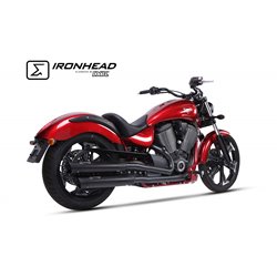 VICTORY VEGAS - HAMMER 06-16 HC1-2B SLIP ON (LOWER MUFFLER) - IRONHEAD ROUND BLACK