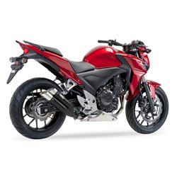 HONDA CB 500 F 13-15 (PC45) L3XB SLIP ON - DUAL HYPERLOW BLACK XL