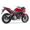 HONDA CB 500 F 13-15 (PC45) L3XB SLIP ON - DUAL HYPERLOW BLACK XL