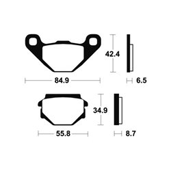 APRILIA 125 SX E4 2018 - 2020 PASTILLAS FRENO TRASERAS ORGÁNICAS