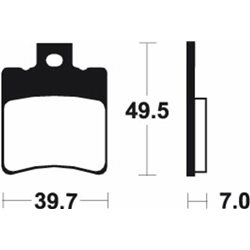 APRILIA COMPAY 50 2004 - 2013 PASTILLAS FRENO DELANTERAS SCOOTER ORGÁNICAS
