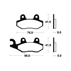 APRILIA SRV 850 2012 - 2016 PASTILLAS FRENO TRASERAS SCOOTER ORGÁNICAS