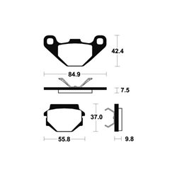 APRILIA STARK 6.5 1994 - 2002 PASTILLAS FRENO TRASERAS ORGÁNICAS