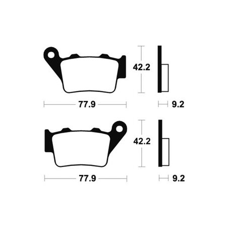 BMW F 650 GS ABS (0172) 2000 - 2003 PASTILLAS FRENO TRASERAS SINTERIZADAS