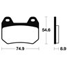 BMW K 1200 LT ABS (0549) 2004 - 2008 PASTILLAS FRENO TRASERAS ORGÁNICAS