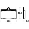 Pastillas freno Delanteras GAS GAS SM 250 2002 - 2005