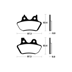 HARLEY DAVIDSON FLHX 1584 STREET GLIDE 2007 - 2007 PASTILLAS FRENO DELANTERAS SINTERIZADAS